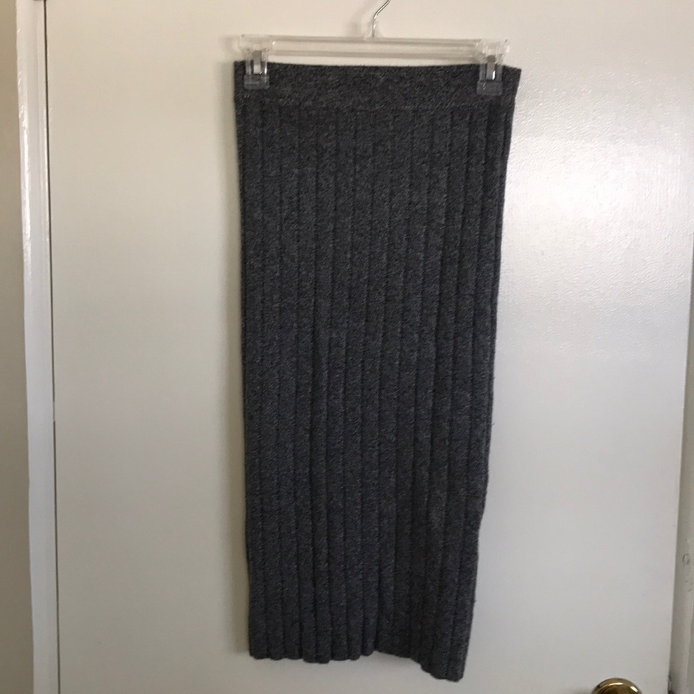 GAP grey stretchy midi-skirt